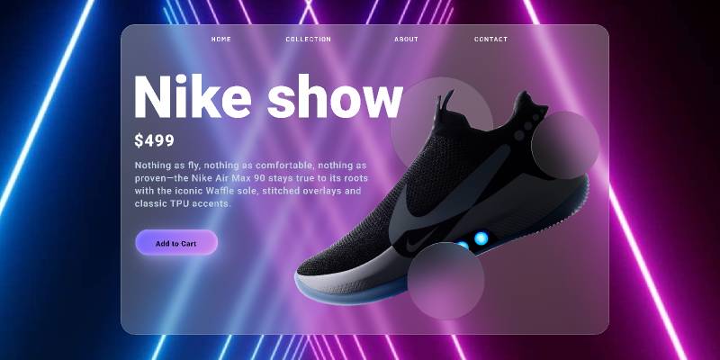 Landing Page for Shoes